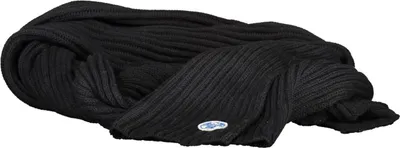 Produktbild von Eleganter Herrenschal in Schwarz mit Applikation und Logo (30x200cm)