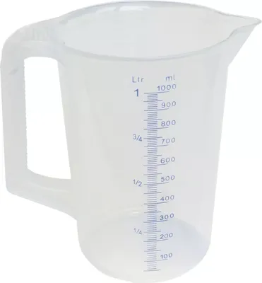 Image de SCHNEIDER Messbecher mit blauer Skala und ml-Einteilung, Inhalt: 1,00 Liter