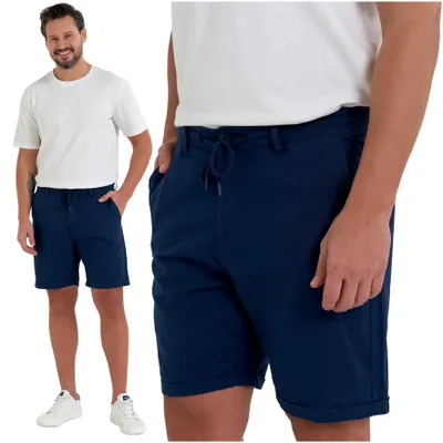 Produktbild von Moraj | Herren shorts - Größe XXL - Sommer shorts Dunkelblau - Chino shorts - Leinen und Viskose kurze hose