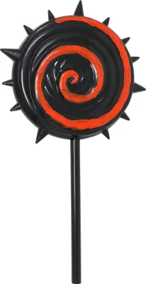 Immagine prodotto di Clown Horror Lecca-lecca Halloween Rosso Nero Spikes Spaventoso Circo Accessorio Costume Raccapricciante Horror Articolo Stregoneria, Colore: Rosso / Nero