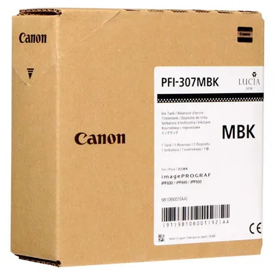 Produktbild von Canon PFI-307MBK, Schwarz, Tinte auf Pigmentbasis, 330 ml