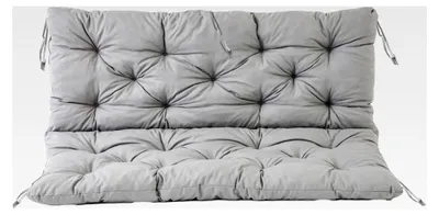 Produktbild von Gepolstertes Kissen mit Rückenlehne für 3-Sitzer-Gartenbank, Grau, 150 x 98 x 8 cm