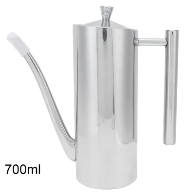 Ölspender aus Edelstahl, 700 ml, mit Ausgießer und Deckel