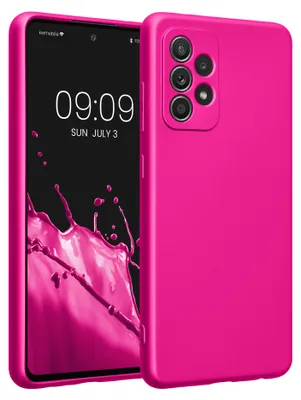 Produktbild von kwmobile Handyhülle für Samsung Galaxy A52 / A52 5G / A52s 5G Hülle - weiche Silikon Case metallisch schimmernd - Schutzhülle Cover - Metallic Pink