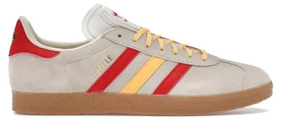 Imagen del producto de adidas Gazelle, color blanco con detalles en rojo intenso (para mujer) - Talla EU 43 1/3