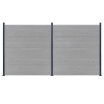 Produktbild von vidaXL Zaunpfosten 3 Stk. Dunkelgrau 185 cm Aluminium