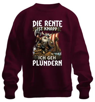 Zdjęcie produktu dla Bluza z kapturem "Emeryt-Wiking", "Emeryt-Krasnolud", kolor burgundowy, rozmiar L