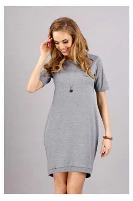 Produktbild von Damen Kleid klassisch elegant Mini-Kleid; Grau/M/38