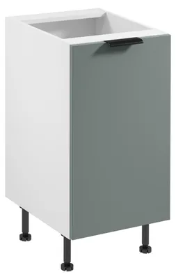 Image de Meuble bas à une porte SALERNO - largeur 45 cm, blanc/vert