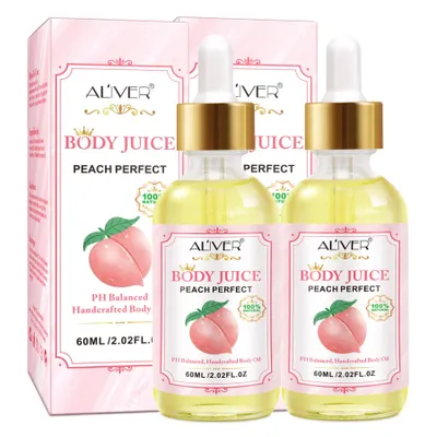 Image de Huile de massage sensuelle pour le corps – Huile de soin bio, naturelle et végane pour tout le corps, 2 flacons de 60 ml