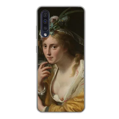 Produktbild von MuchoWow® Handyhülle Schutzhülle Hülle für Samsung Galaxy A50 Eine Hirtin - Gemälde von Paulus Moreelse Silikon Softcase Handy Hülle - Mobiltelefonhülle