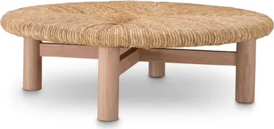 Produktbild von Casa Padrino Luxus Couchtisch Naturfarben Ø 100 x H. 30,5 cm - Runder Wohnzimmertisch - Wohnzimmer Möbel - Luxus Möbel - Luxus Einrichtung