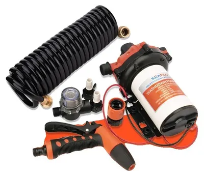 Image de Pompes de lavage marines, débit de 5,0 GPM, pression de 70 PSI, noir