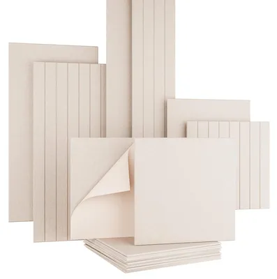 Produktbild von AKUSTIKO Felt Akustikpaneele selbstklebend Filz Wand- & Deckenplatten, schlichte Oberfläche & Lamellenstruktur Beige