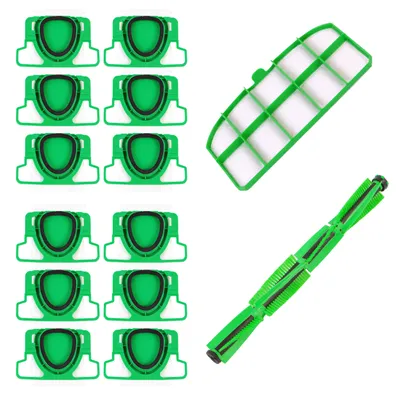 Produktbild von Ersatzteileset für Vorwerk Kobold 200 - 12 Staubbeutel, Motorfilter, Rundbürste