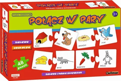 Produktbild von Puzzle edukacyjne 48 połącz w pary