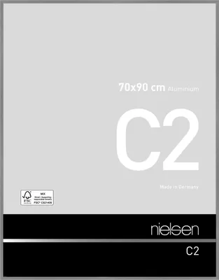 Produktbild von nielsen Aluminium Bilderrahmen C2, 70x90 cm, Struktur Grau Matt