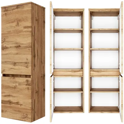 Produktbild von Badezimmer Midischrank 40 cm LAURIA-03 in Wotaneiche Nb.,BxHxT: ca. 40x130x35 cm
