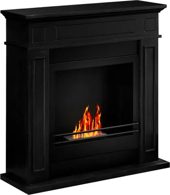 Produktbild von Bioethanol-Kamin Dstijepovi,–kologischer Kamin, Rauchfreies Feuer, Heizung mit Ethanol, Italy, 91x28 h90 cm, Schwarz