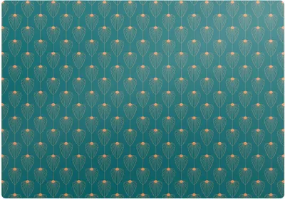 Produktbild von Blattiges Retro-Muster – Bodenschutzmatte – Rutschfest – Schutzmatte für Büro – Vinylmatte – Stuhlunterlage – 100 x 100 cm