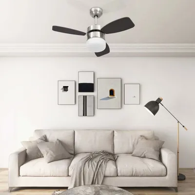 Obrázok produktu pre stropný ventilátor vidaXL so svetlom a diaľkovým ovládaním 76 cm tmavohnedý
