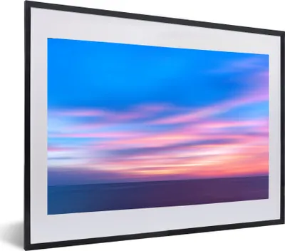 Produktbild von MuchoWow® MuchoWow® Gerahmtes Poster Himmel - Farben - Pastell 60x40 cm - Poster mit zchwarzem Bilderrahmen - Schlafzimmer - Plakat in Rahmen - Drucken