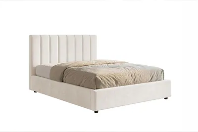 Produktbild von KAWOLA Bett CATTURA Polsterbett Velvet creme 140x200cm mit Lattenrost