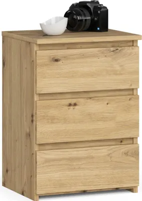Obrázok produktu pre Nočný stolík "raumhirsch" s rozmermi 40 cm, s 3 zásuvkami. Nočný stolík, komoda, príkonový stolík, hĺbka 35 cm