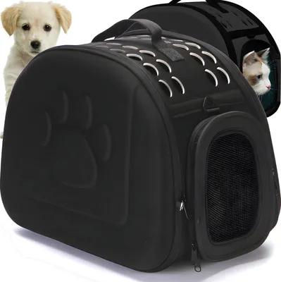 Produktbild von Transportbox Hundebox im Schwarz Hundetransportbox Transporttasche Hunde Katzen Reisebox Katzenbox Transport Hundehaus Transportkäfig Hundekäfig Retoo