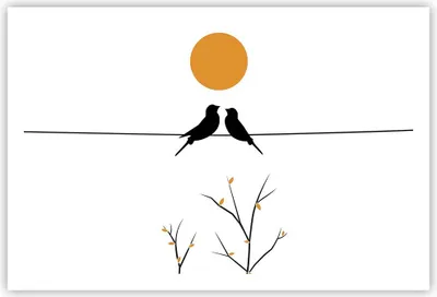 Produktbild von Poster - Poster ohne Rahmen - Bild Vögel Sonne - 91,5x61 cm - Wand Bild - Wanddeko - Wandbilder - Kunstposter - Wandposter - Bilder - Kunstdruck - Wanddekoration - Wandbild - P2XAA91x61-4772
