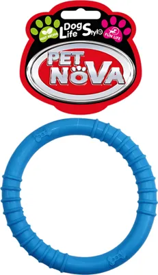 Zdjęcie produktu dla Zabawka dla PSA Gumowa RINGO niebieskie  9.5 cm Pet Nova aromat mięty