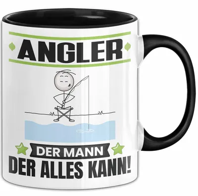 Produktbild von Angler Tasse Geschenk für Angler Der Mann Der Alles Kann Geschenkidee zum Geburtstag (Schwarz)