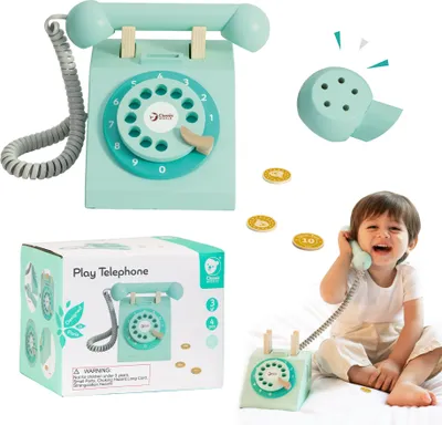 Image de MONDE CLASSIQUE Téléphone classique en bois pour enfants 4 el.