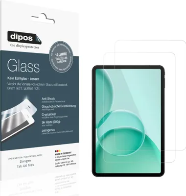 Immagine prodotto di 2x Pellicola Protettiva per DOOGEE TAB G6+ Protezione Vetro Flessibile 9H dipos