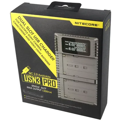 Produktbild von NITECORE USN3 PRO Universal-Ladegerät, fÃ1/4r bis zu 2 Akkus