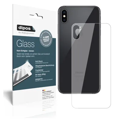 Produktbild von 2x Schutzfolie für Apple iPhone XS Max Rückseite - Anti-Shock 9H Folie