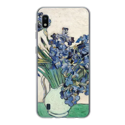 Produktbild von MuchoWow® Handyhülle Schutzhülle Hülle für Samsung Galaxy A10 Stilleben mit Schwertlilien - Vincent van Gogh Silikon Softcase Handy Hülle - Schutzhülle