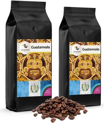 Produktbild von Los Gustos Guatemala SHB Kaffee-Bohnen 2x1000 g, Ungemahlen, Kaffeebohnen für Kaffee-Vollautomat, Frisch Geröstet