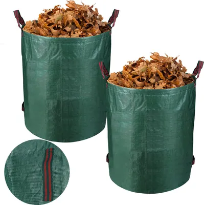 Produktbild von Faziango Gartensack 2X 272L Laubsack Gartenabfallsack XXL Garten Tasche Rasensack mit Griffen Reißfest Wiederverwendbar