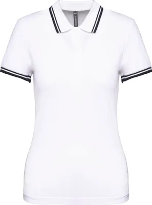 Produktbild von Kariban Polohemd für Damen mit kurzen Ärmeln und Streifen