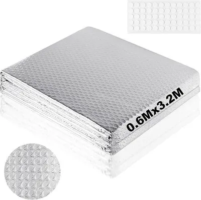 Produktbild von Reflektierender Heizkörperfolie, 3 mm - Aluminium-Isolierfolie, beidseitig - Inklusive 60 Klebepads