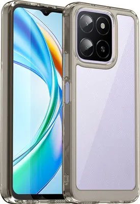 Produktbild von Schutzhülle für Honor X6B Klar Rückseite Stoßfeste TPU Silikon Bumper Hülle Grau