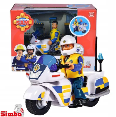 Produktbild von Simba Feuerwehrmann Sam Polizei Motorrad mit Figur