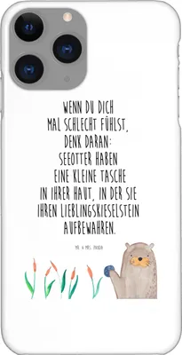 Produktbild von Mr. & Mrs. Panda Iphone 11 Pro Handyhülle Otter Stein - Weiß - Geschenk, Pflanzen, Witzige Fakten, Handy Case, Seeotter, Fun Facts, Premium Kunststoff