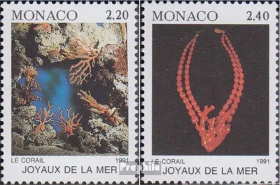 Produktbild von Briefmarken Monaco 1991 Mi 2015-2016 (kompl.Ausg.) postfrisch Korallen