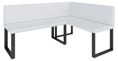 Produktbild von Eckbank Akiko NINA Metal [] -196x142 RECHTS-SOFT 17- Kunstleder|Eckbankgruppe für Ihrem Esszimmer|Küche|modern|Sitzecke|Essecke