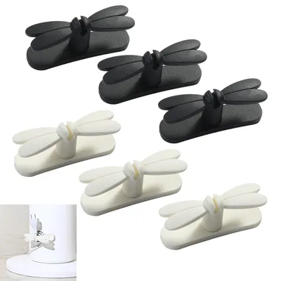 Produktbild von 6 Stück Kabelhalter für Geräte, Silikon-Kabelhalter, Kabel Organizer, Kabelaufwicklung, Kabelverkürzer,Wandmontage,Kabelmanagement für Küche, Bad