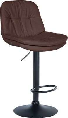 Produktbild von CLP Barhocker Laurel Stoff höhenverstellbar und drehbar braun Material Gestell Metall matt schwarz