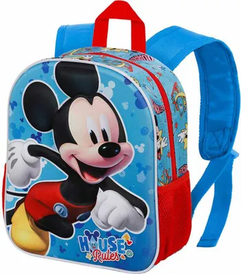 Productafbeelding van Rugtas voor school, 3D Mickey Mouse Karactermania, blauw, 26 x 11 x 31 cm