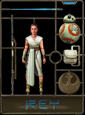 Produktbild von Disney Poster Star Wars Rey Braun - 611690 - 40 x 50 cm